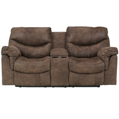 Signature Design by Ashley® Holton Double Reclining Loveseat with .
