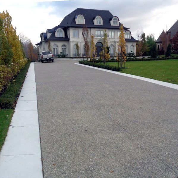 Top 50 Best Concrete Driveway Ideas - Front Yard Exterior Designs .