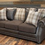 Hamilton Sofa - Grey Trend leather and fabric combo – Big Sky Dec