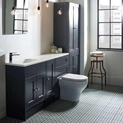 Burford Slate Grey Fitted Bathroom Furniture | Roper Rhodes .