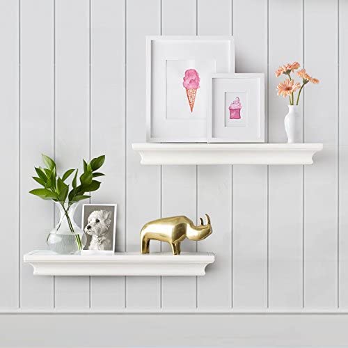 Amazon.com: AHDECOR White Floating Shelves, Ledge Wall Shelf for .