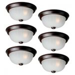 Project Source 6-Pack 10-in Bronze Traditional Flush Mount Light .