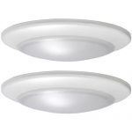 Project Source 2-Pack 7.4-in White Modern/Contemporary LED Flush .