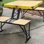 1947 Vintage Wooden Camper Camping Folding Picnic Table Handy .