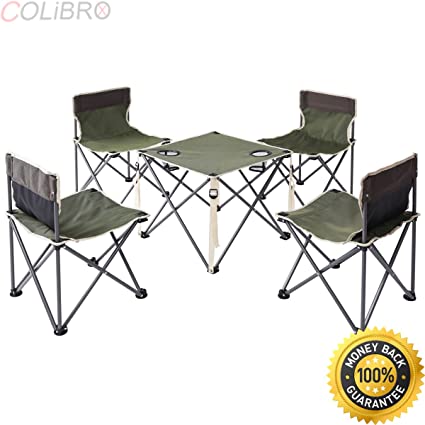 Amazon.com : COLIBROX--Portable Folding Table Chairs Set Outdoor .