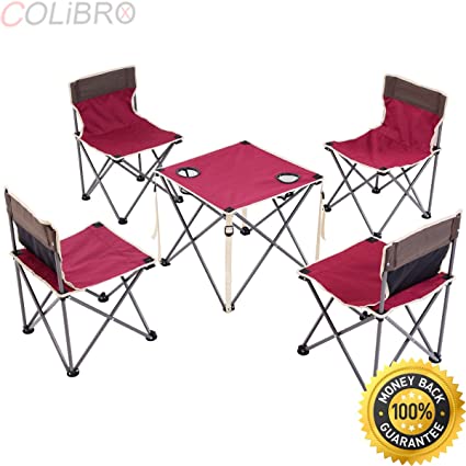 Amazon.com : COLIBROX--Portable Folding Table Chairs Set Outdoor .