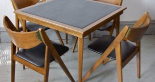 Gorgeous Folding Card Table And Chairs Vintage Mid Century Modern .