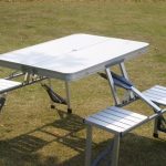 freesgipping outdoor Suitcase type folding table and chairs set .