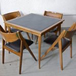 Gorgeous Folding Card Table And Chairs Vintage Mid Century Modern .