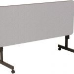 Rectangular Melamine Adjustable Height Flip Top Table w/ Whee