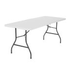 Cosco 6 Foot Centerfold Folding Table, White – BrickSe