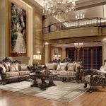 Luxury Formal Living Room Furniture w/ Carved Wood HD-4