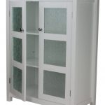 Double Doors Free Standing Bathroom Storage Cabinet - Transitional .