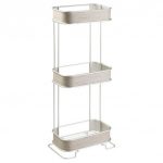 RealWood Free Standing Bathroom Storage Shelves 3 Tiers Satin/Gray .