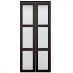 ReliaBilt 36-in x 80-in Espresso 3-Lite Tempered Frosted Glass .