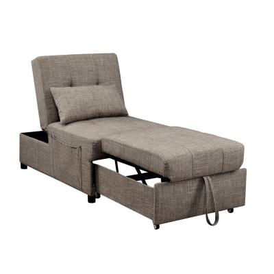 Furniture of America Norley Brown Futon Chair with Pillow IDF .