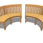 Curved garden benches | 3D Warehou