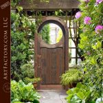 Custom Chinese Moon Gate: Solid Wood Handmade Garden Entran