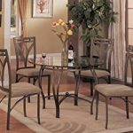 Amazon.com - 5 pc metal and glass dining room table set in a .