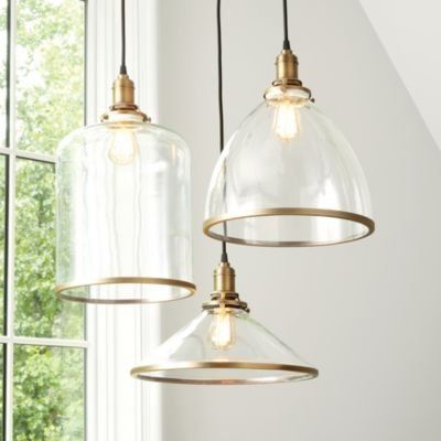 Franklin Glass Pendant | Glass pendant light, Kitchen lighting .