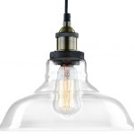 Vintage Style 1-Light Clear Glass Pendant Lights - Industrial .