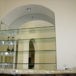 Glass Shelves With Custom Mirror - Mission Bay - Patriot Glass and .