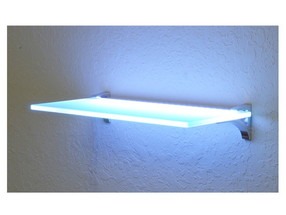 Lighted Glass Shelves Kit 8"x18" | Glowback L
