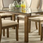 Onway Oak Rectangular Glass Top Dining Table - 1StopBedroom