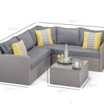 Dimensions of Calabria corner sofa in grey rattan | Furniture sofa .