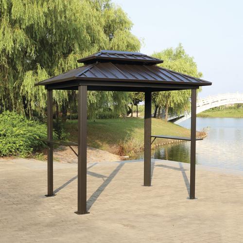 Backyard Creations® Concord Steel Roof Grill Gazebo at Menards