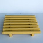 Yellow Handcrafted Pine Trivet , Hot Pad , Table Protector | Hot .