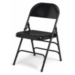Folding Chair - 05 Heavy Duty Steel Folding Chair, Black 331D/BL .