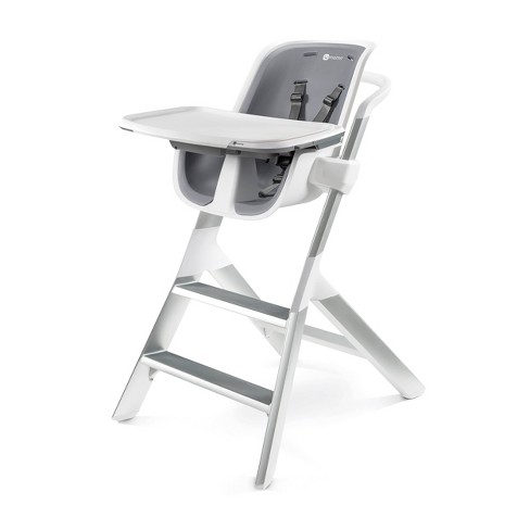 4moms High Chair With Magnetic One-Handed Tray Attachment - White .