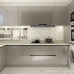 OPPEIN modern design high end kitchen cabinets with clean handle .