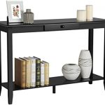 Amazon.com: Yaheetech Wood Console Table with Drawer and Shelf 2 .