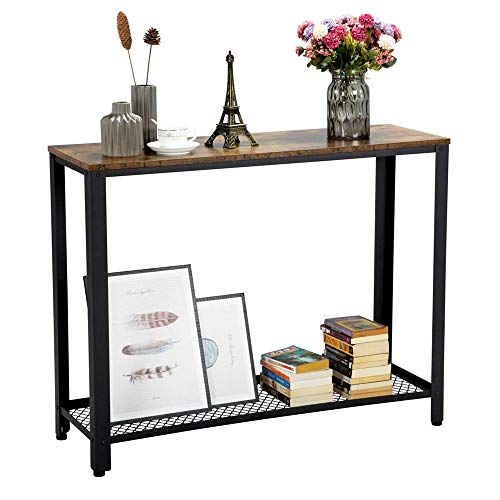 Amazon.com: Topeakmart 2 Tier Industrial Console Sofa Side Table .