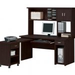 Linda 3 Piece Computer Desk with Hutch Home Office Set in .
