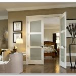 French doors with frosted glass for the bedroom | Double doors .