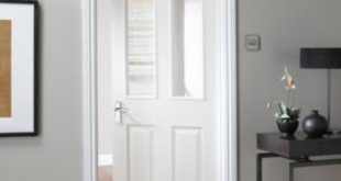 B&Q - 4 Panel White Smooth Internal Glazed Door, could match our .