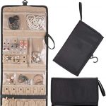 Amazon.com: Lenlorry Travel Jewelry Organizer Roll Bag Case .