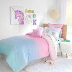 Amazon.com: Kids Bedding Rainbows & Unicorns Ombre Stardust Girls .