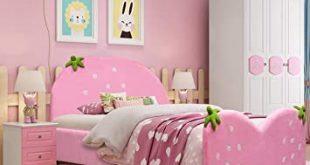 Amazon.com: Costzon Toddler Bed, Twin Size Upholstered Platform .
