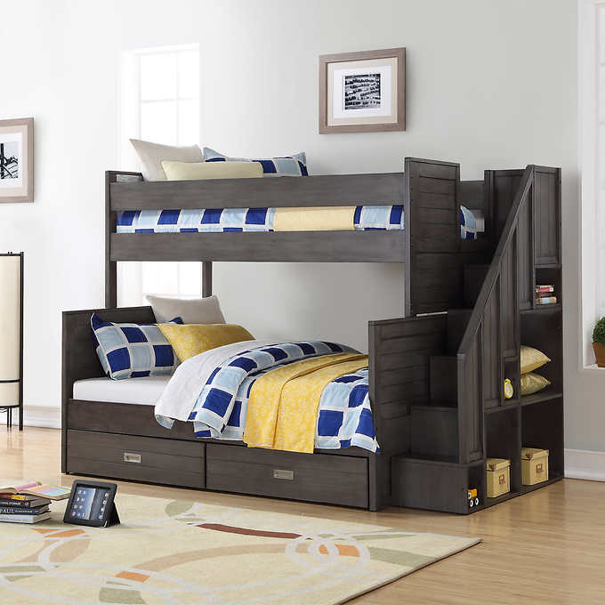 Kids Bunk Beds With Stairs Efistu Com, Full Bunk Beds With Stairs