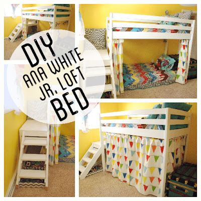 DIY Kids Loft Bunk Bed with Stairs | Toddler loft beds, Loft bunk .