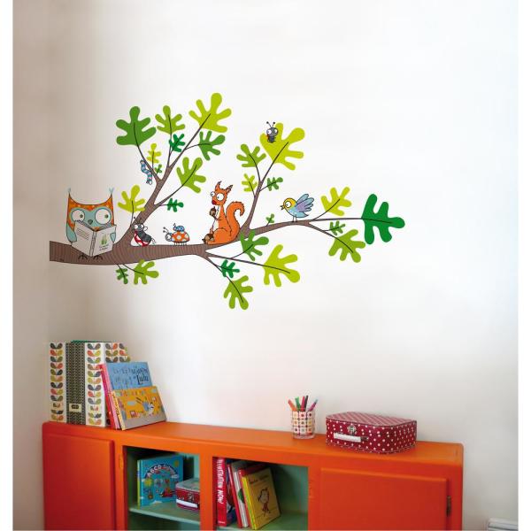 Adzif (53 in x 32 in) Multi-Color "Reading Corner" Kids Wall Decal .