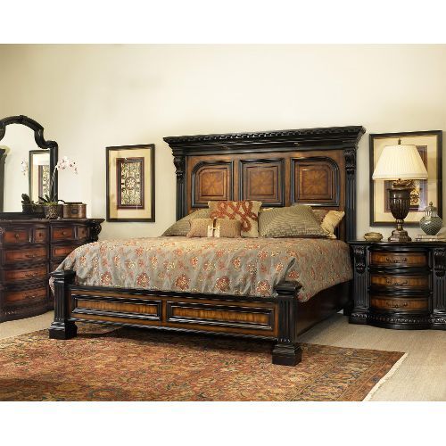 Grand Estates Cinnamon 4 Piece Cal-King Bedroom Set | King bedroom .