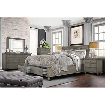 Allenville 6-piece King Bedroom Set, Gray in 2020 | King bedroom .