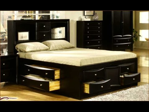 King Size Bed Frame With Drawers Ideas - YouTu