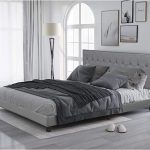 Amazon.com: King Bed Frame, Upholstered Platform Bed with .