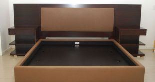 Modern King Platform Bed Frame Built In Side Table And Height .